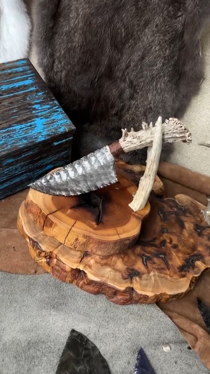 Silver Sheen Obsidian Knife