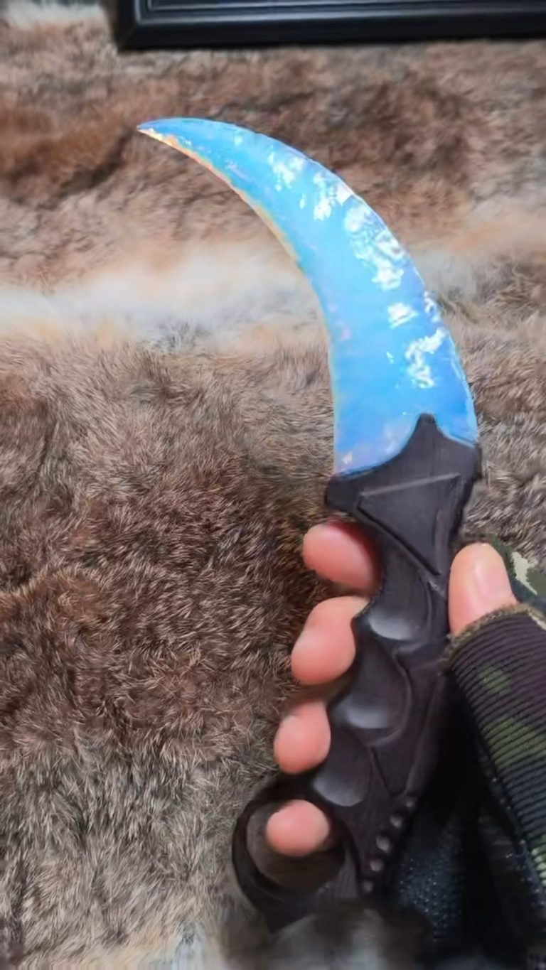 White Opalite Claw Knife