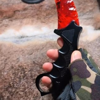 Red Glass Claw Knife
